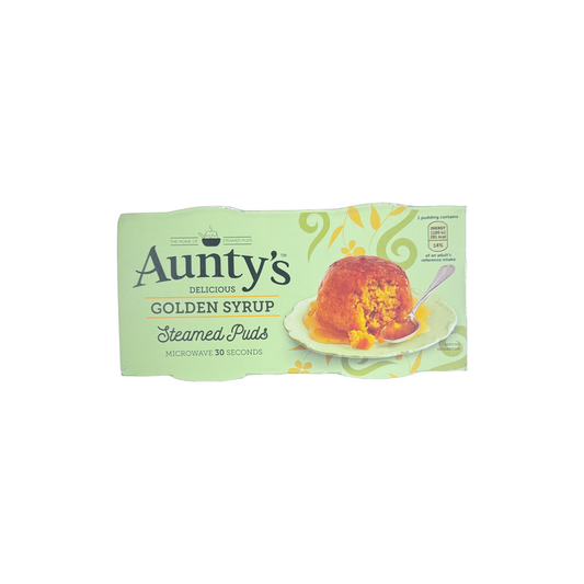 Aunty's Steamed Puds.  Golden Syrup